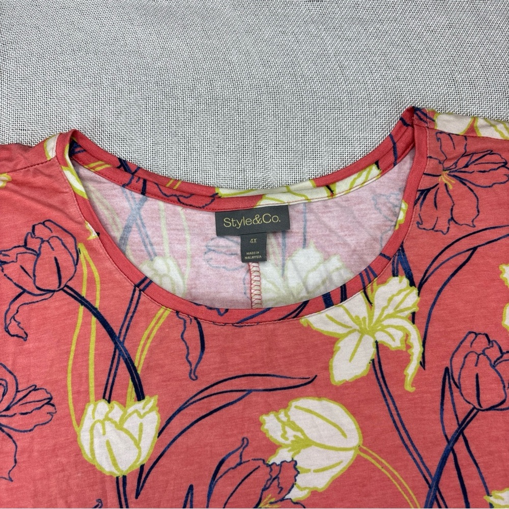 Style & Co Plus Size Printed Flip-Flop Dress Size 4X - Picture 3 of 12